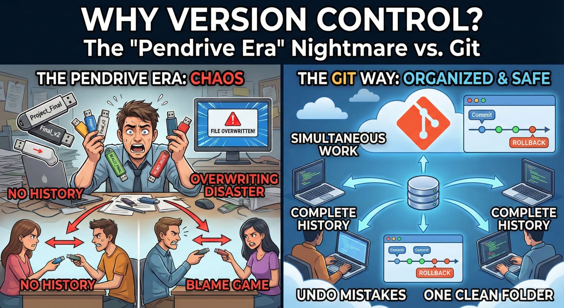 Why Version Control Exists: The Pendrive Problem