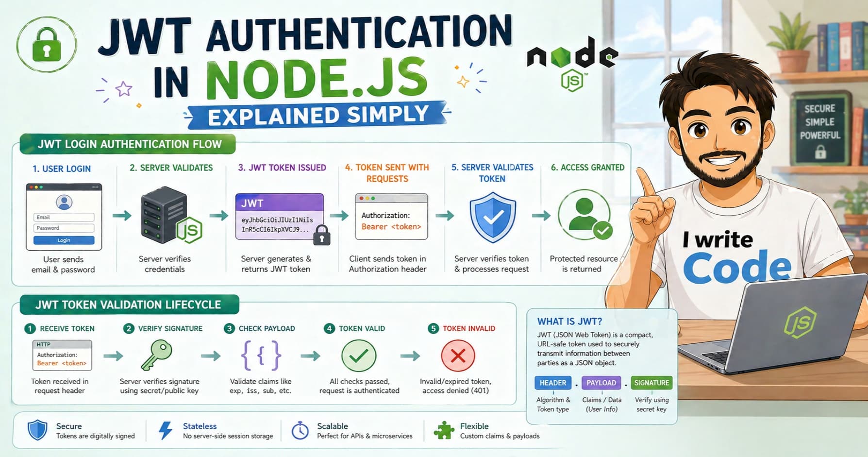 JWT Authentication in Node.js Explained Simply