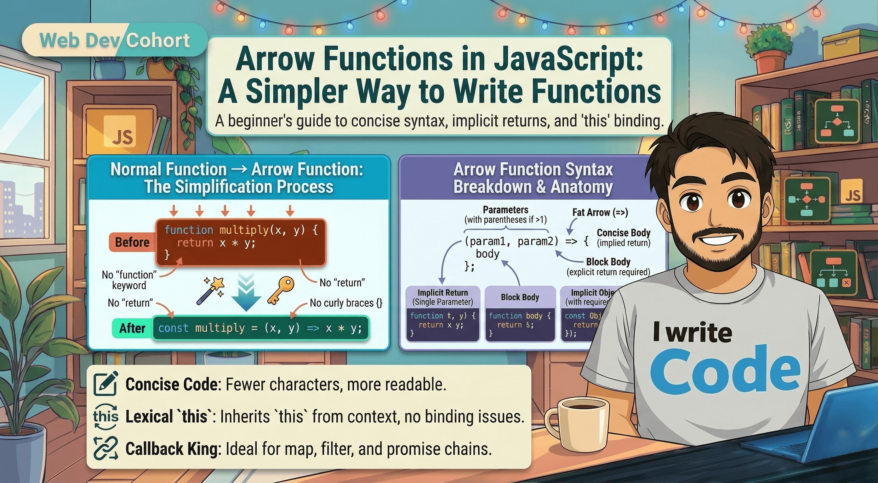 Arrow Functions in JavaScript: A Simpler Way to Write Functions