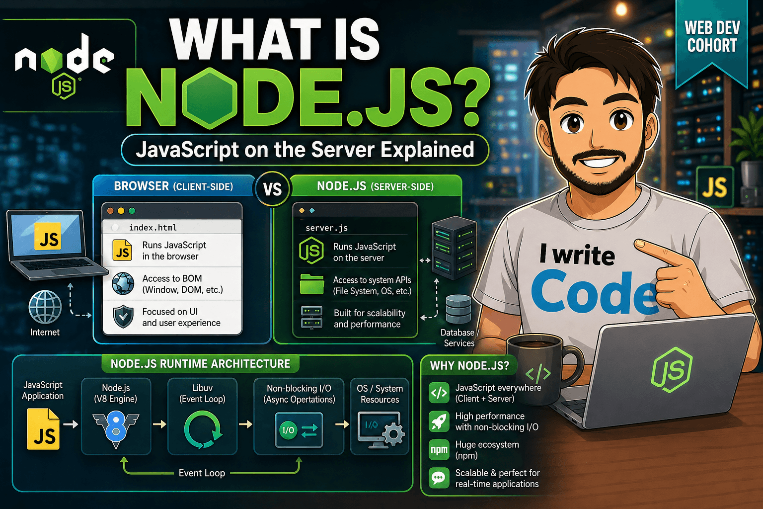 What is Node.js? JavaScript on the Server Explained