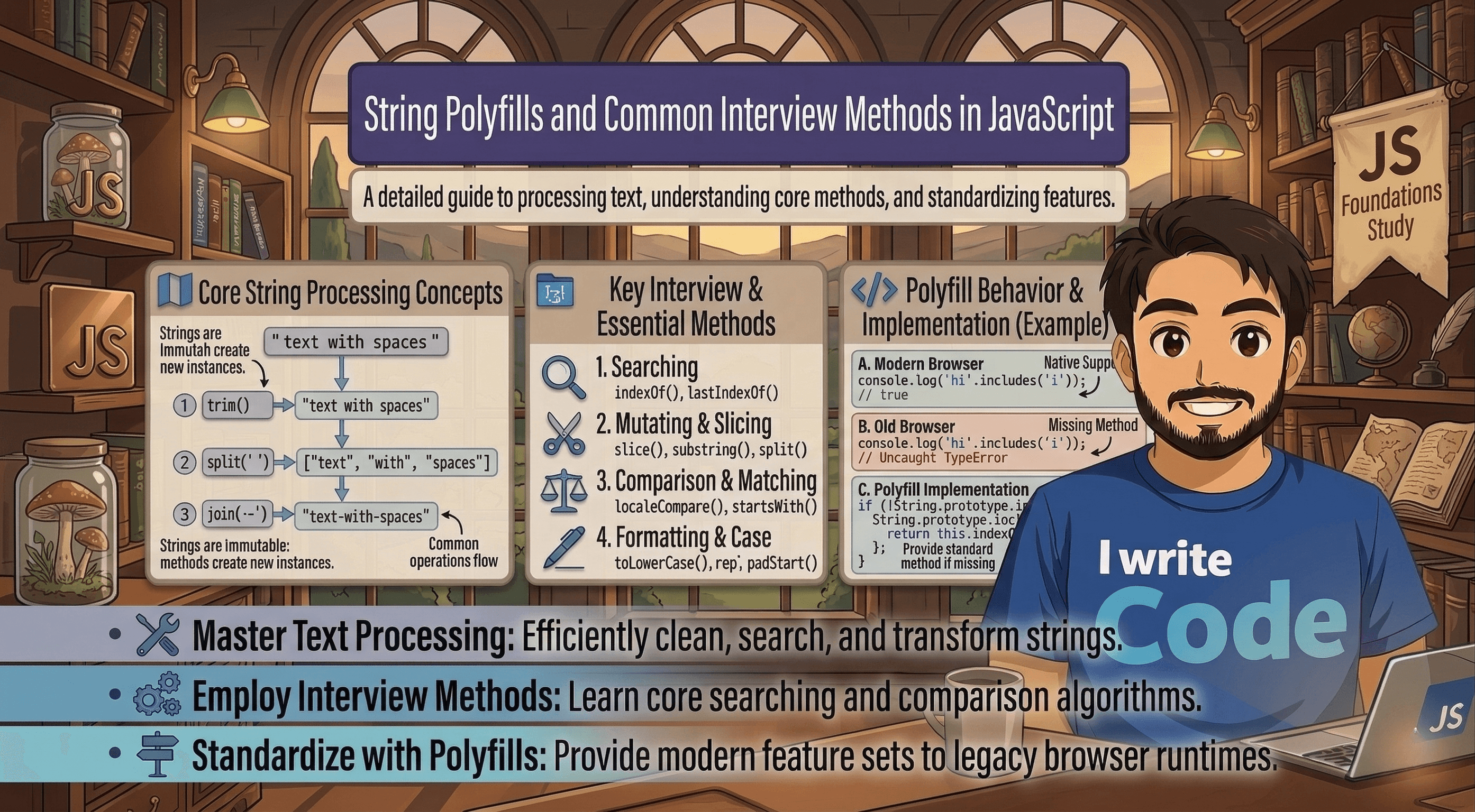 String Polyfills and Common Interview Methods in JavaScript